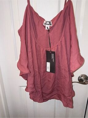 Future Collective Rose Dust Ruffle-Trim Camisole